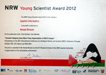 NRW Young Scientist Award 2012 Certificate