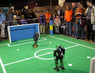 NimbRo KidSize Soccer robots at the Science Days 2006.